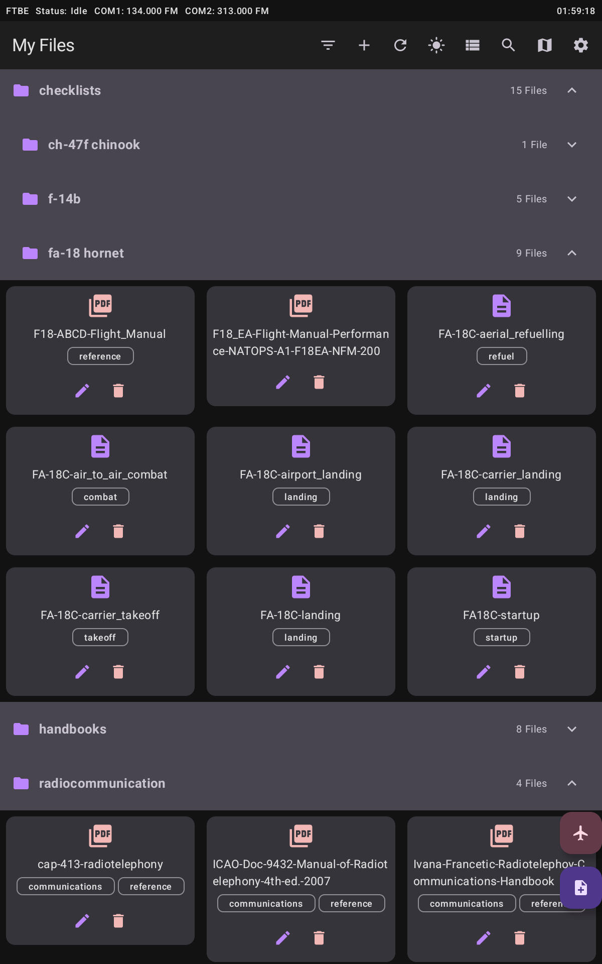 File explorer - list of files and folders