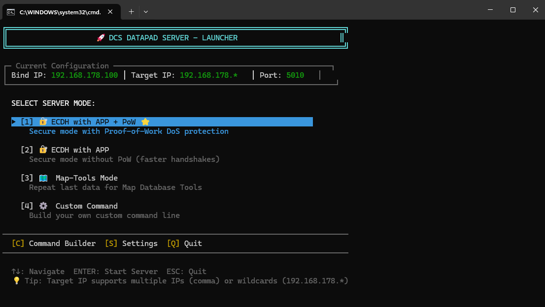 DataPad server (launcher)