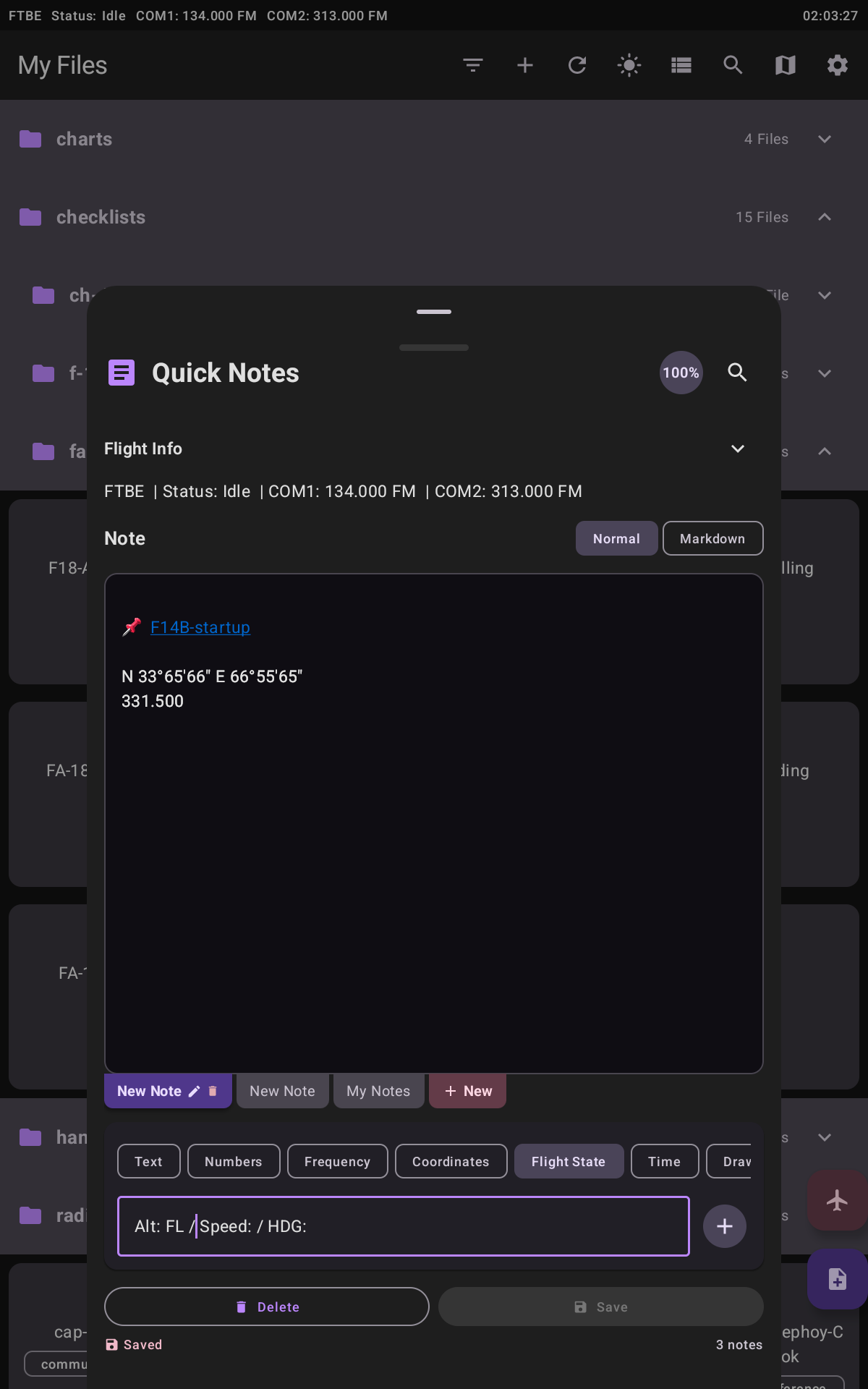 QuickNotes bottom sheet and editor